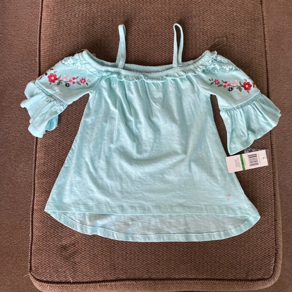 GUESS kids aqua/turquoise high low top